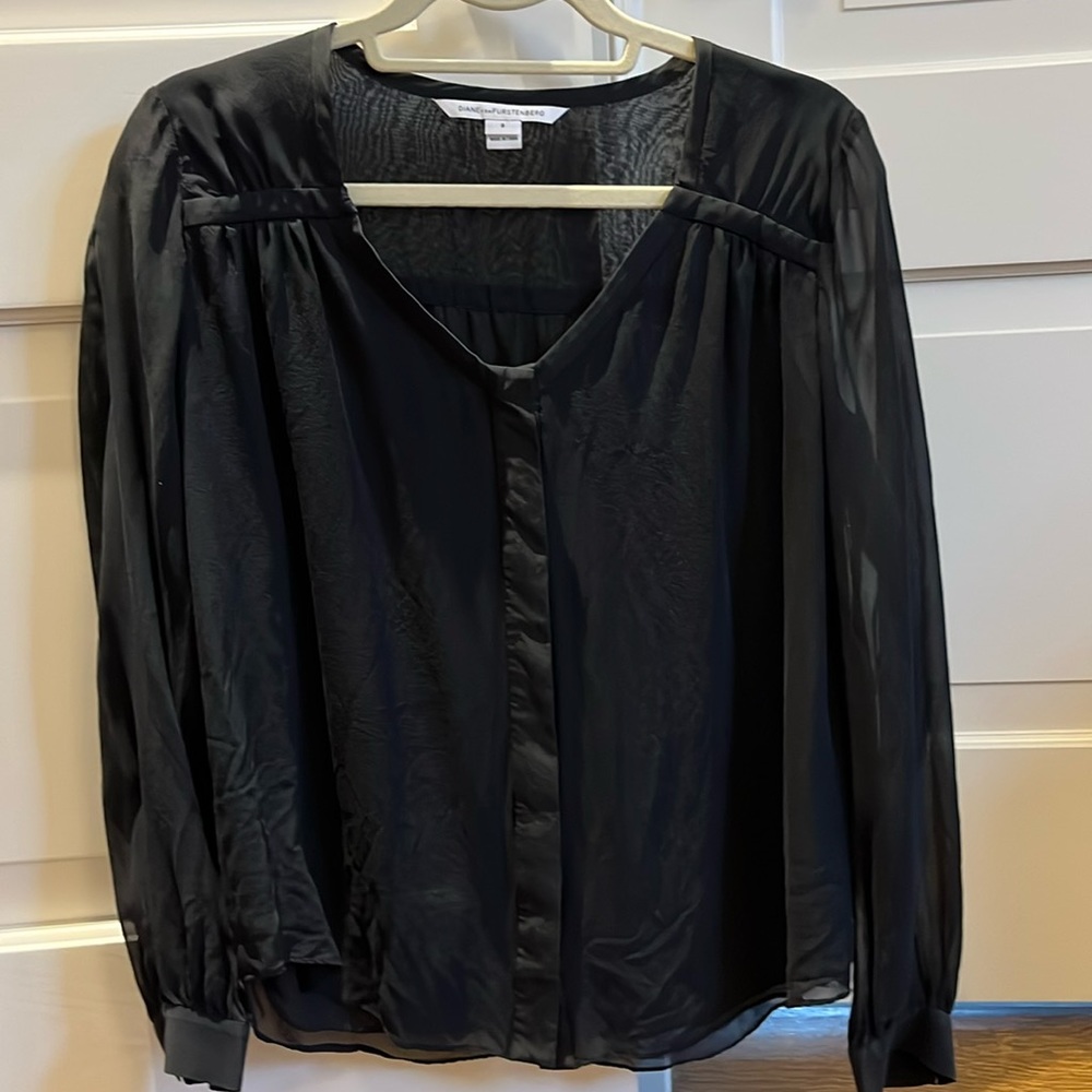 DVF SILK CHIFFON BLOUSE